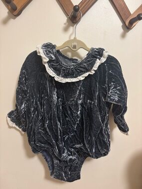 Noralee Velvet Lace Baby Romper
